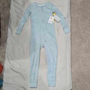 Cloud Island Light Blue One Piece Sleepwear - Boys 5T